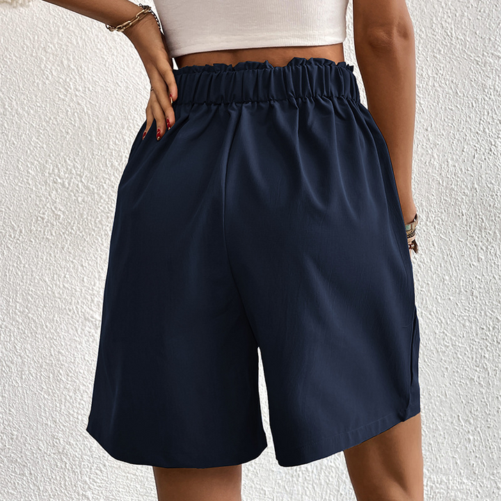 Idun - Stilfulde Højtaljede Plisserede Shorts