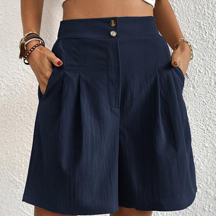 Idun - Stilfulde Højtaljede Plisserede Shorts