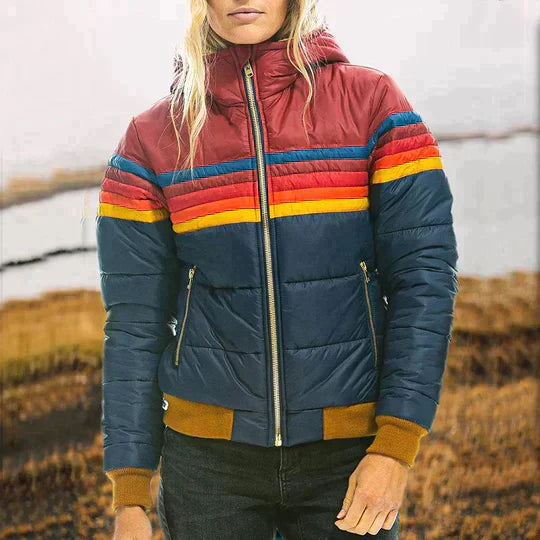 Roswitha - Retro parka i imiteret pels