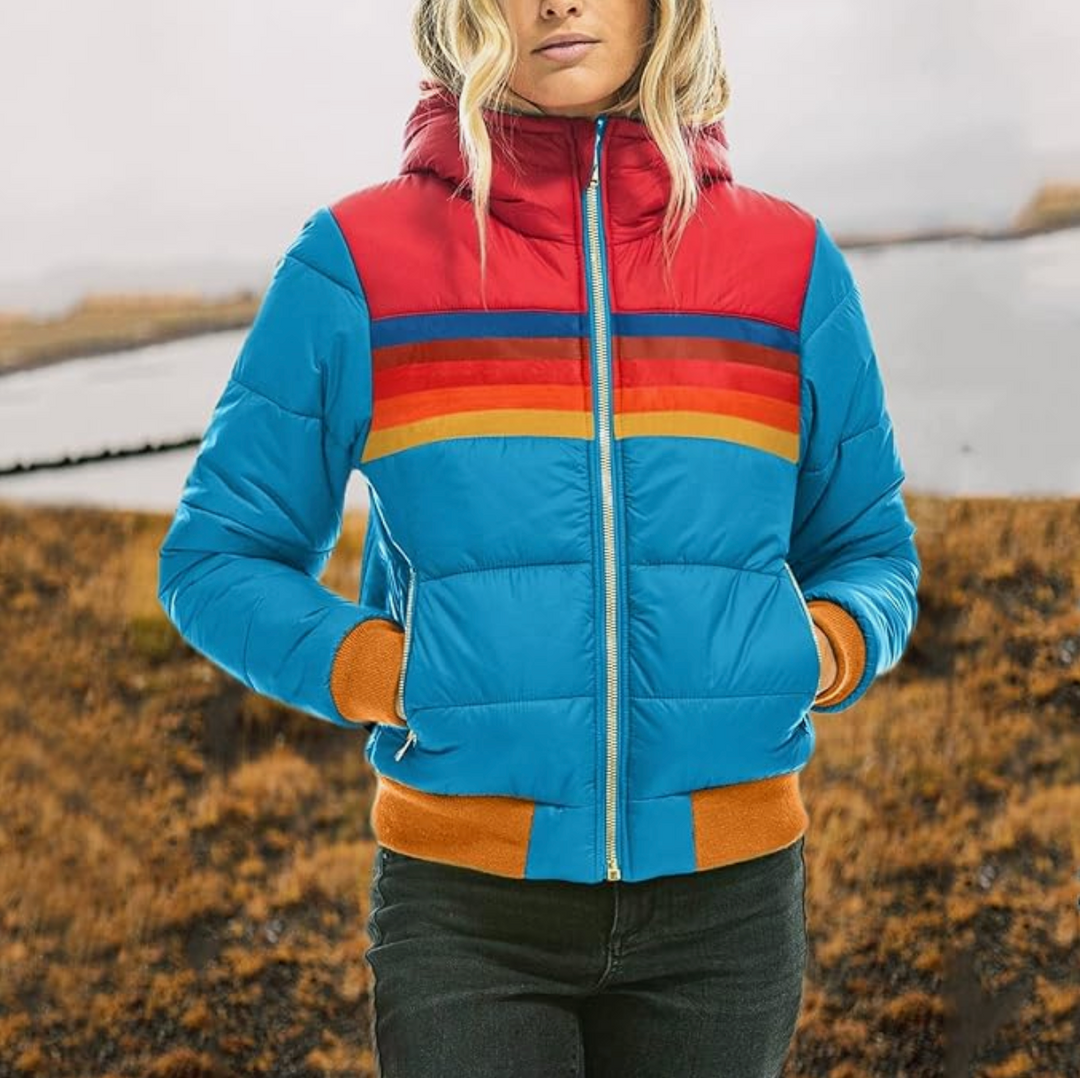 Roswitha - Retro parka i imiteret pels